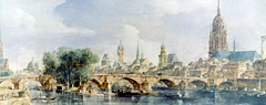 Ansicht von Frankfurt am Main im 19. Jahrhundert